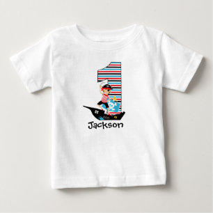 Camiseta de aniversário de pirata