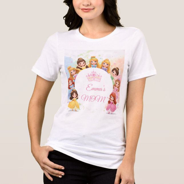 Camiseta de aniversário de princesa personalizável (Frente)