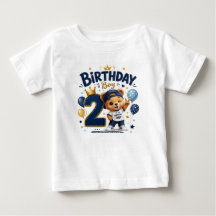 Camiseta de aniversário de urso fofo para menino d