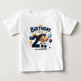Camiseta de aniversário de urso fofo para menino d