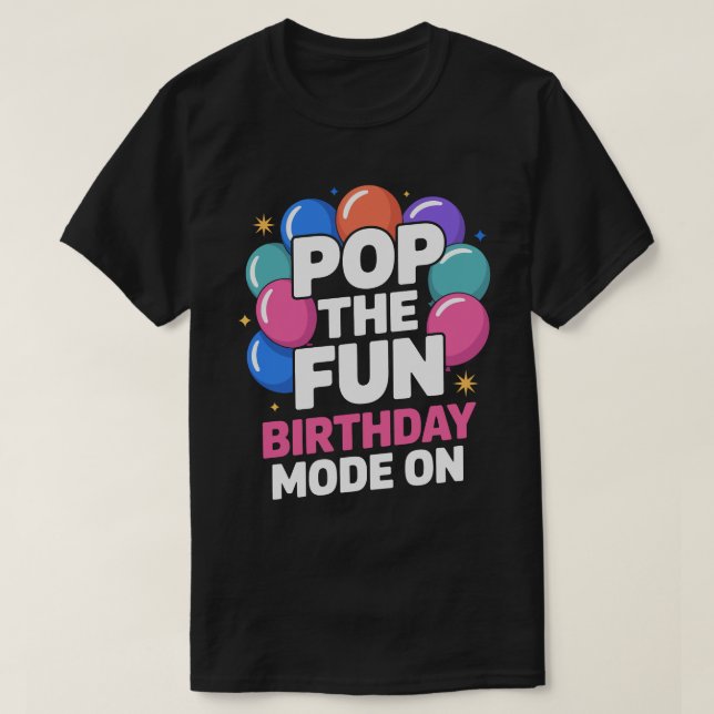 Camiseta de Aniversário Divertida (Frente do Design)