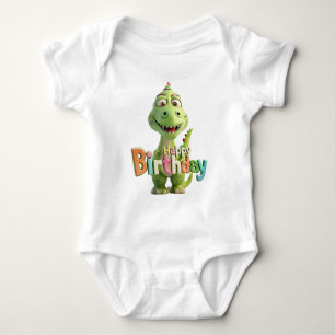 Camiseta de Aniversário do Dino Fofa – Festa de Di