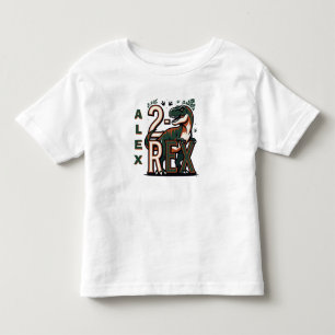 Camiseta de aniversário do dinossauro 2 Rex