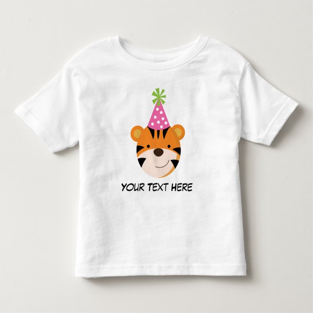 Camiseta De Aniversário Do Tigre Personalizado Par (Frente)