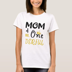 Camiseta de aniversário engraçado de 1 ano da mãe 