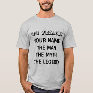 Camiseta de aniversário específica por idade o hom