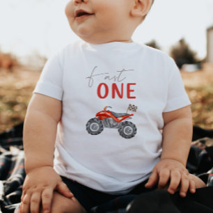 Camiseta de Aniversário "Fast One" com Quadriciclo