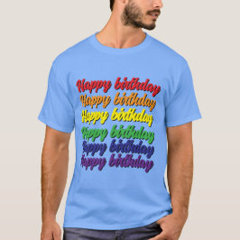 Camiseta de aniversário feliz 