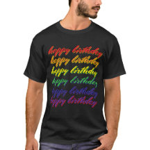 Camiseta de aniversário feliz
