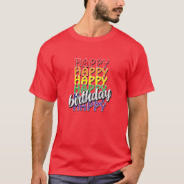 Camiseta de aniversário feliz 