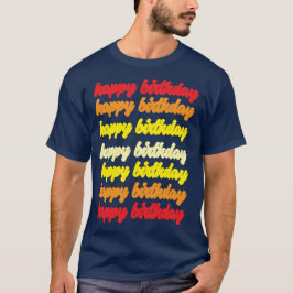 Camiseta de aniversário feliz 
