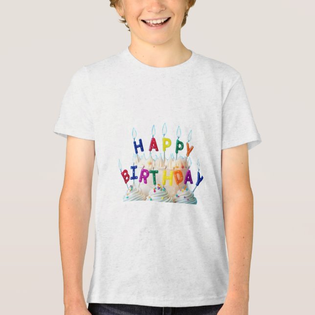 camiseta de aniversário feliz (Frente)