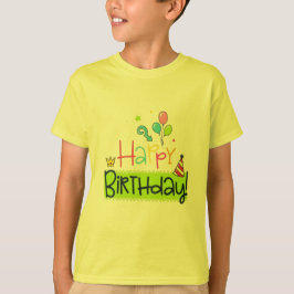 Camiseta de Aniversário Feliz para Crianças