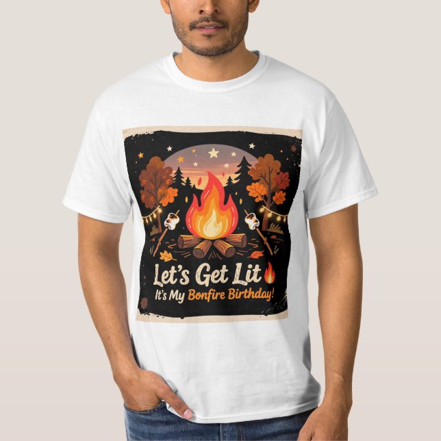 Camiseta de Aniversário Fogueira 🔥 (Frente)