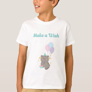 Camiseta de Aniversário Infantil Faça um Desejo