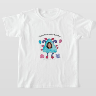 Camiseta de aniversário infantil Monstro Triângulo