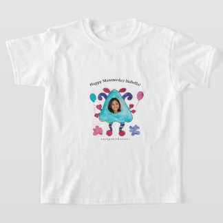 Camiseta de aniversário infantil Monstro Triângulo