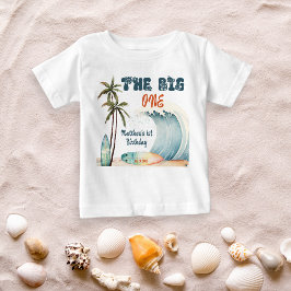 Camiseta de Aniversário Little Surfer Wave