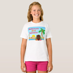 Camiseta de Aniversário Luau Criança