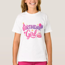 Camiseta De Aniversário Menina Design De Festa Inf