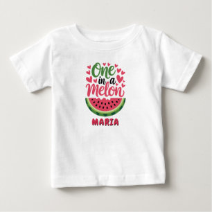Camiseta de Aniversário Menina Uma em um Melão N
