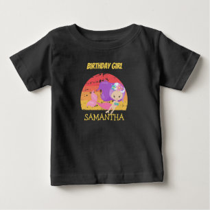 Camiseta de aniversário Mermaid Sunset Yellow