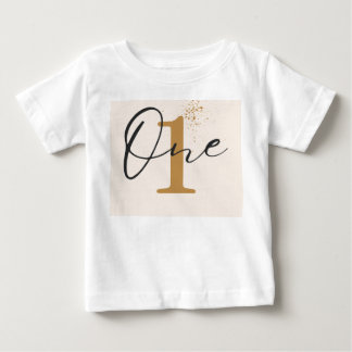 Camiseta de Aniversário Minimalista One 1º Ano