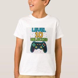 Camiseta de aniversário para um menino de 10 anos