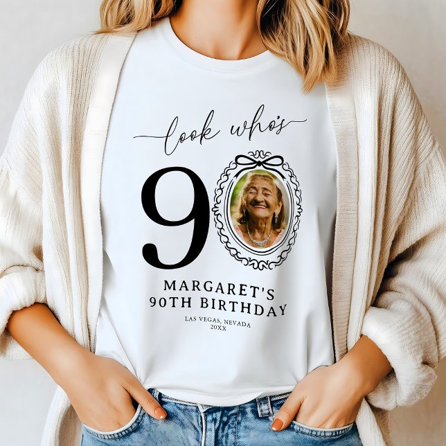 Camiseta de aniversário personalizada com foto 'Ol (Criador carregado)
