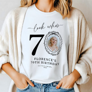 Camiseta de aniversário personalizada com foto 'Ol