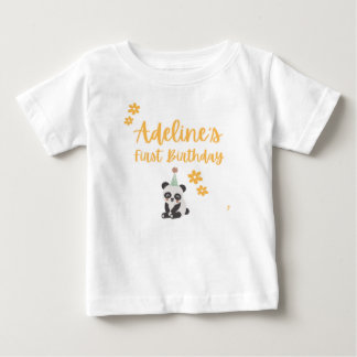 Camiseta de Aniversário Personalizada de Panda