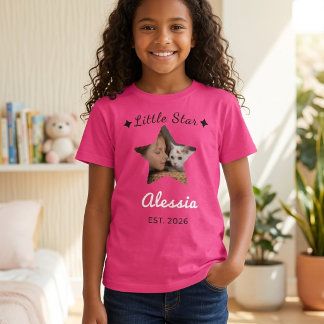 Camiseta de aniversário personalizada rosa fofa pa
