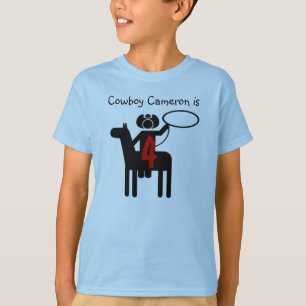 Camiseta de aniversário personalizável do Cowboy