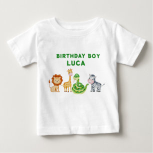 Camiseta de Aniversário Safari de Animais