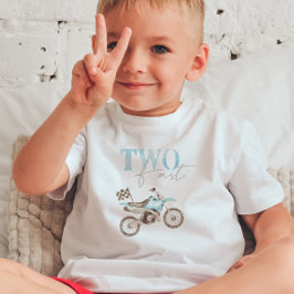 Camiseta de Aniversário TWO Bicicleta de Terra Azu