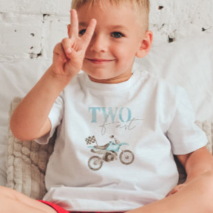 Camiseta de Aniversário TWO Bicicleta de Terra Azu