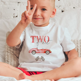 Camiseta de Aniversário TWO Fast Red Carro de Corr