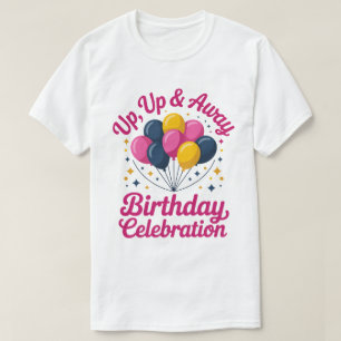 Camiseta de aniversário Up, Up & Away