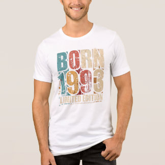 Camiseta de Aniversário Vintage 1993 - Edição Limi