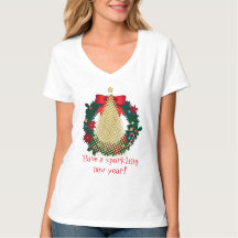 Camiseta de Ano Novo Brilhante
