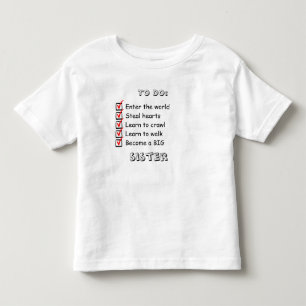 Camiseta de Anúncio de Irmã Mais Velha