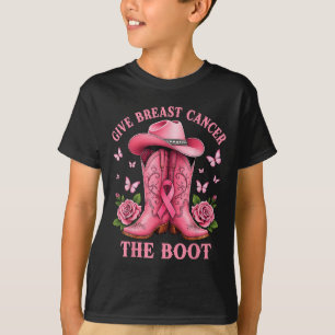 Camiseta Dê Ao Cancer Da Mama O Cancer Da Garota De Boot Aw