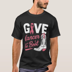 Camiseta Dê Ao Cancer O Cancer De Mama Da Boot Cowgirl Ri R