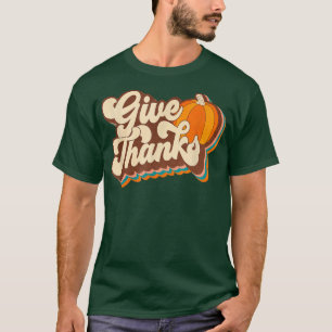 Camiseta Dê aos Obrigados Design estético de outono
