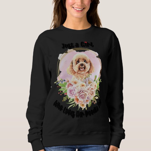 Camiseta De apenas uma garota que ama seu Poodle Toy (Frente)