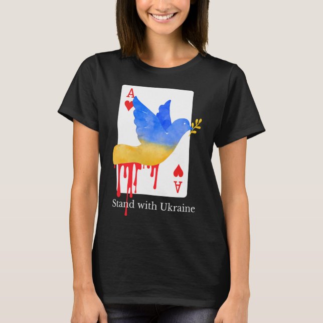 Camiseta de Apoio Ace Of War Com a Ucrânia (Frente)