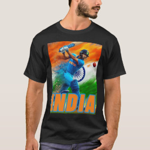 Camiseta de Apoio ao Críquete da Índia - Críquete