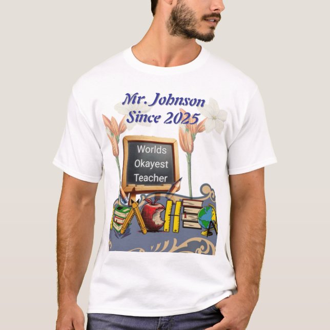 Camiseta de Apreciação Engraçada do Professor do M (Frente)