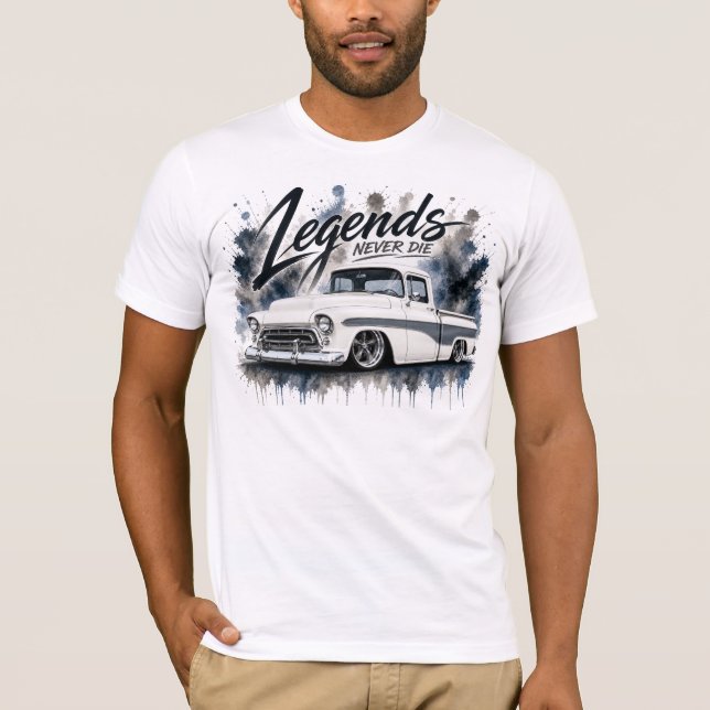 Camiseta de Aquarela de Caminhão Antigo (Frente)