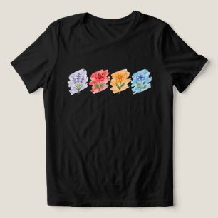 Camiseta de Aquarela de Flor Silvestre
